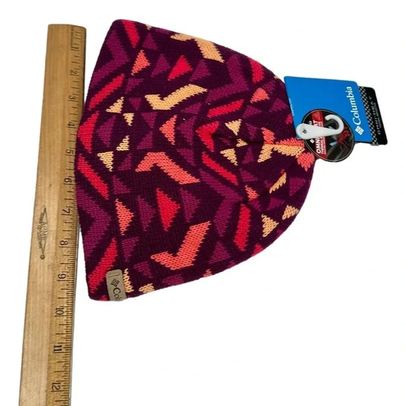 Columbia Winter Youth OS Beanie Hat  Omni Thermal Heat Pink Shades New - Picture 8 of 9